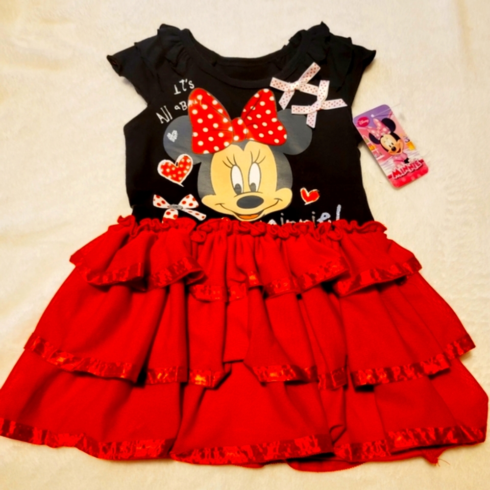Minnie Mouse Short Sleeve Dress Size 3T NWT Disney
